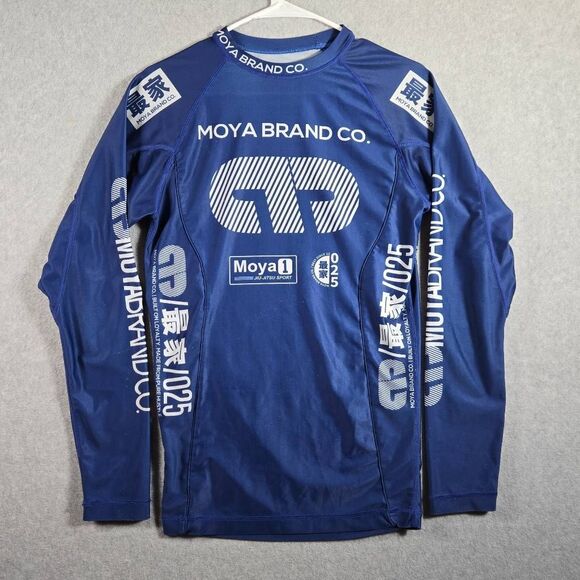 Moya brand co. Rashguard Blue 025 Medium Long-Sleeve jiu jitsu - Picture 1 of 12